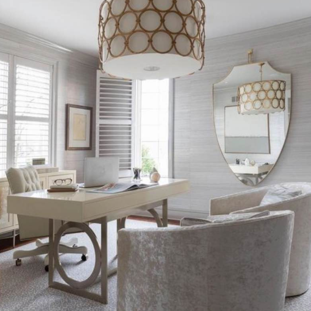 Visual Comfort 37” Gold Chandelier by Suzanne Kasle